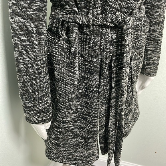 Loft black belted marled cardigan with pockets size small - Picture 7 of 10